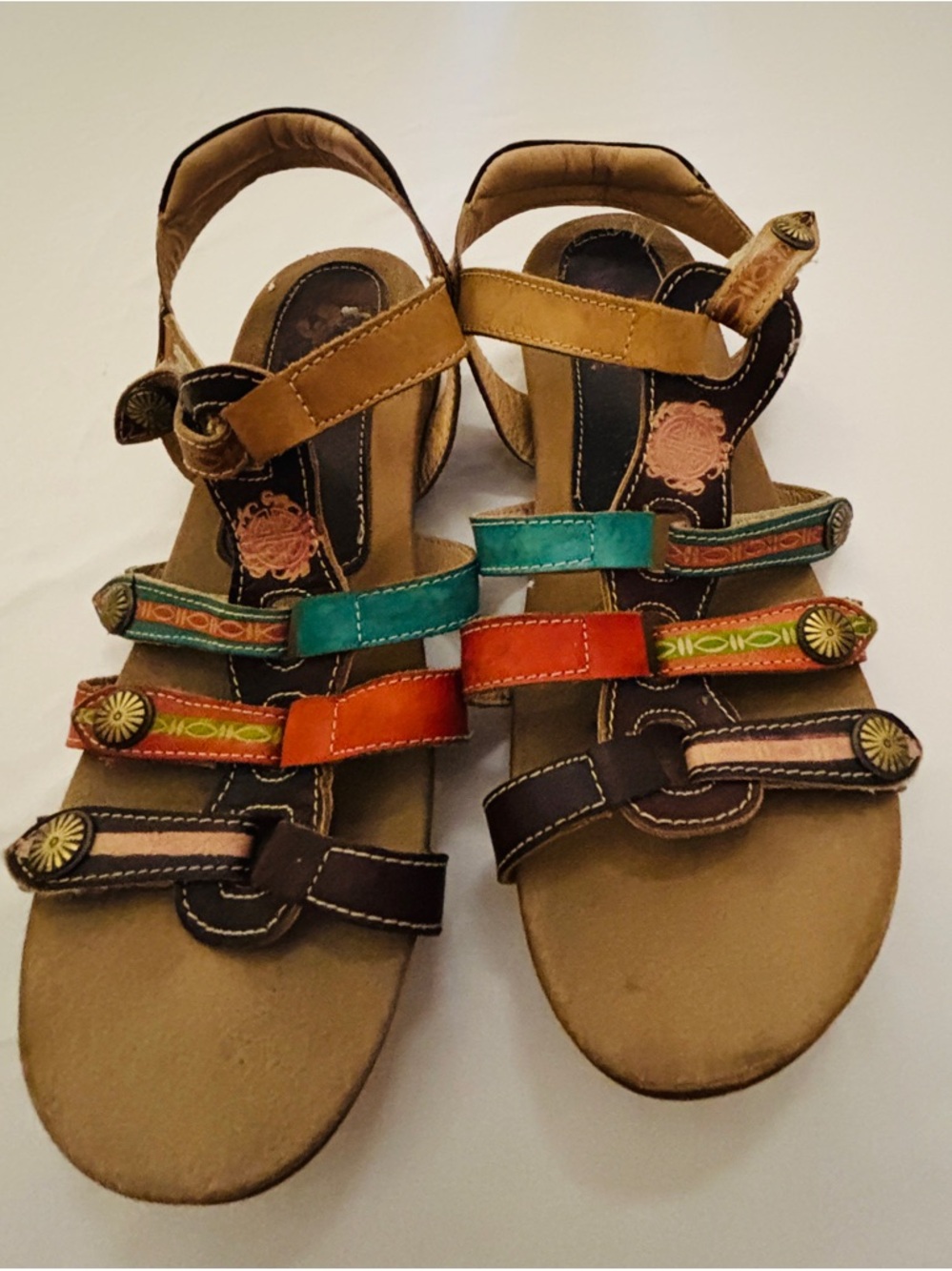 Spring Step L’Artiste Nadra Gladiator Multicolor Sandals Women’s Size 41 US 9